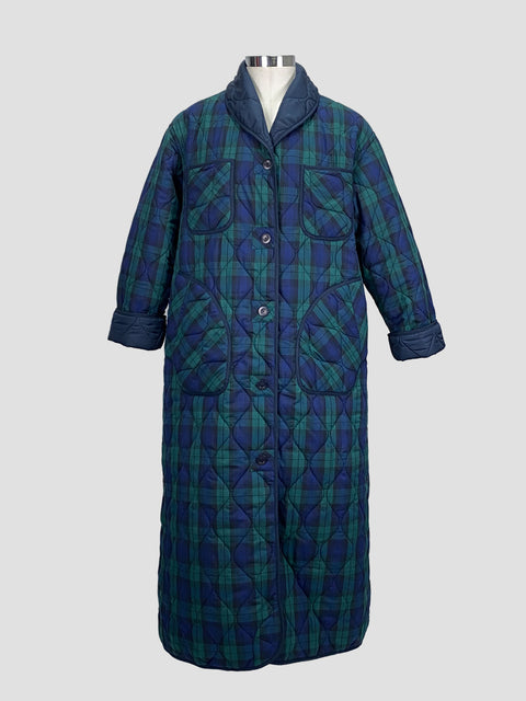Black Watch Fabric | Front of Garment | Coaroon Cocoon Coat