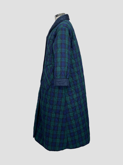 Black Watch Fabric | Side of Garment | Coaroon Cocoon Coat