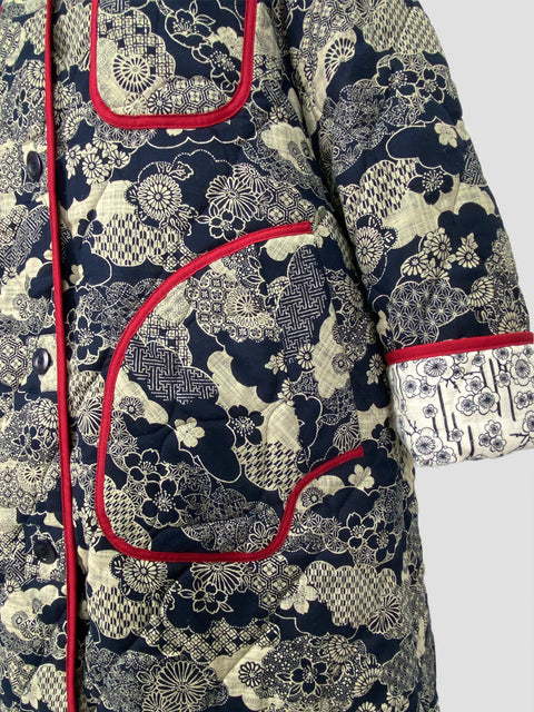 Japanese Patchwork Fabric | Pocket Detailing | Coaroon Cocoon Coat 